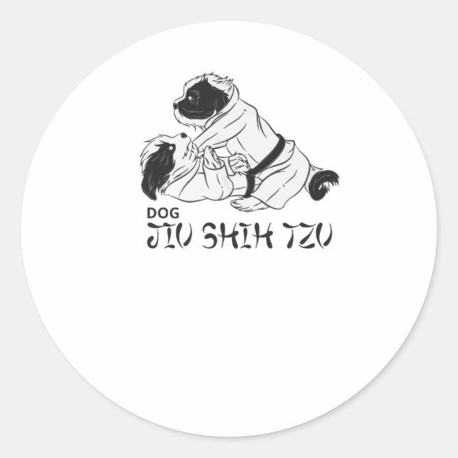 Jiu Shih Tzu Runder Aufkleber (Vorderseite)