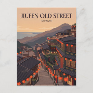 Jiufen Old Street Taiwan Postkarte