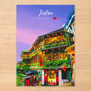 Jiufen, Taiwan - Antikes Teehaus Acryleinladungen