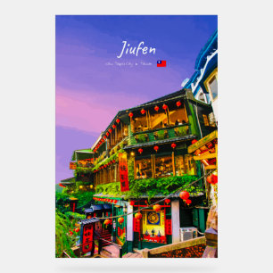 Jiufen, Taiwan - Antikes Teehaus Acrylschild