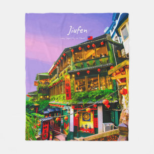 Jiufen, Taiwan - Antikes Teehaus Fleecedecke