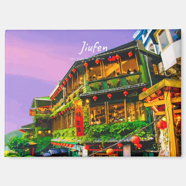 Jiufen, Taiwan - Antikes Teehaus Magnet (Vorderseite)