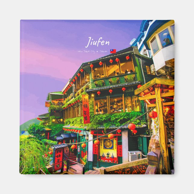 Jiufen, Taiwan - Antikes Teehaus Magnet (Vorne)