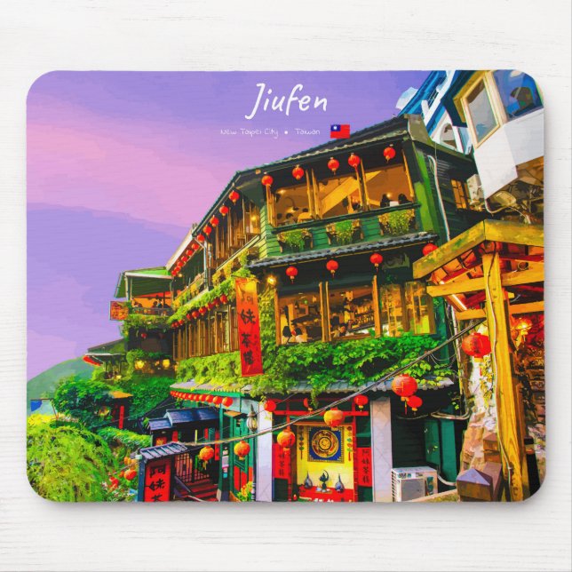 Jiufen, Taiwan - Antikes Teehaus Mousepad (Vorne)