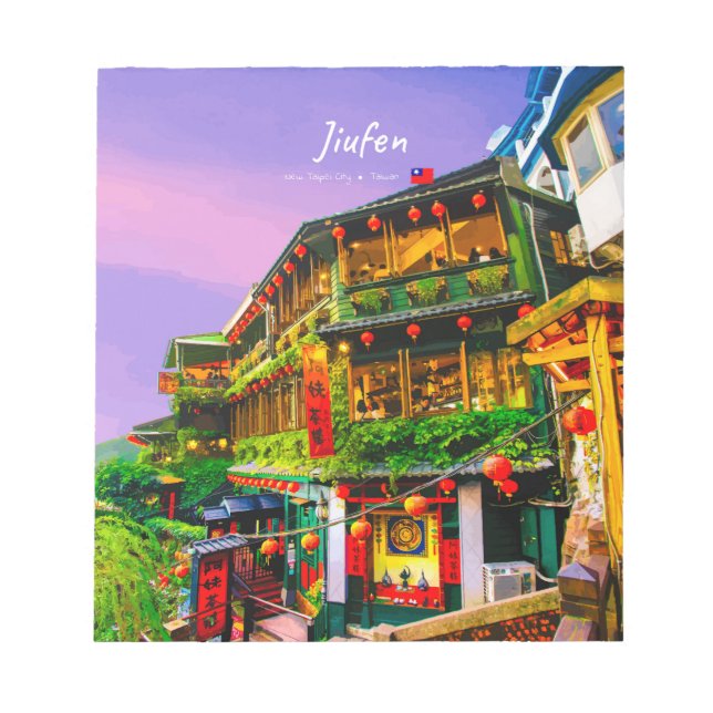 Jiufen, Taiwan - Antikes Teehaus Notizblock (Vorderseite)