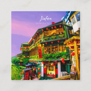 Jiufen, Taiwan - Antikes Teehaus Quadratische Visitenkarte