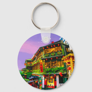 Jiufen, Taiwan - Antikes Teehaus Schlüsselanhänger