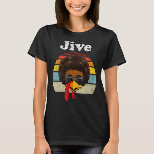 Jive Erntedank Türkei Day Funny Face Vintag Re T-Shirt