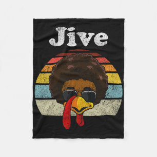 Jive Thanksgiving Truthahn Tag Lustiges Gesicht Vi Fleecedecke