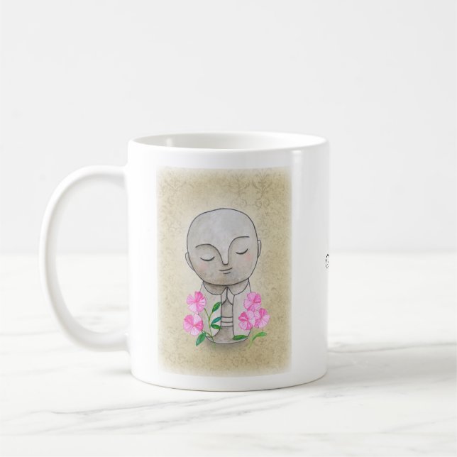 Jizo Art Buddhistische MeditationYoga-Liebhaber In Kaffeetasse (Links)