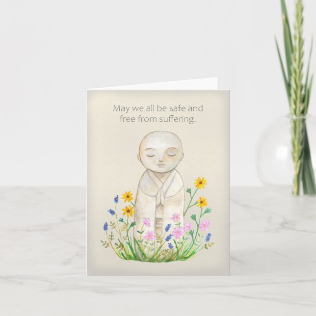 Jizo Buddha Mitgefühl Kindness Beileid wird gut Karte (Vorderseite)