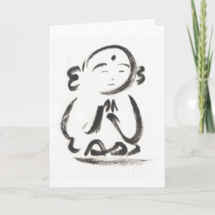 Jizo Die leere Grußkarte des Mönchs Karte