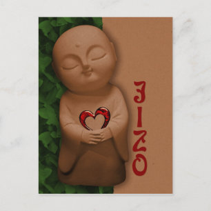 Jizō holding a heart CC0796 Sympathy Postkarte