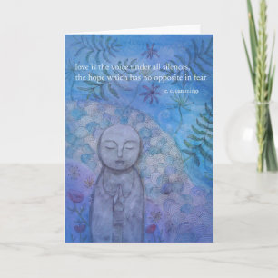 Jizo-Kunst mit ruhiger Liebe Hilfe Unterstützung F Karte