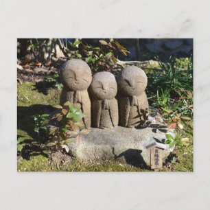 Jizo Statues: Hase Temple, Japan Postkarte