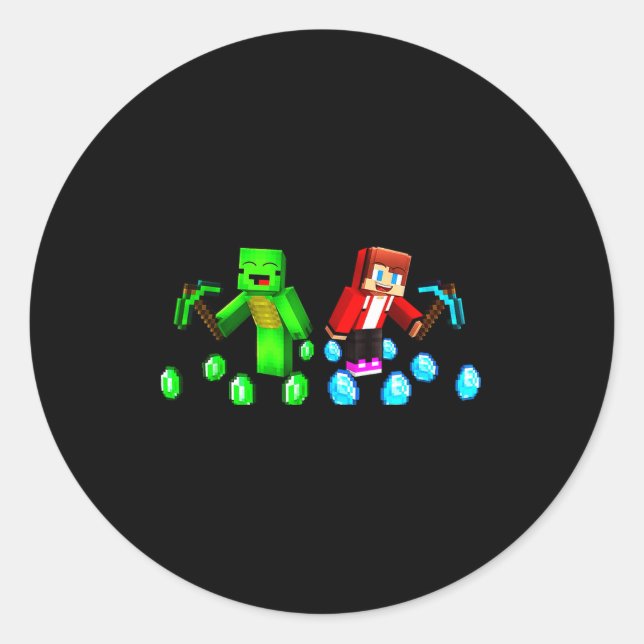 Jj And Mikey Happy Birthday  Runder Aufkleber (Vorderseite)