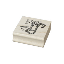 JJ Initials JJ Monogram Kautschuk Ink Briefmarke W Gummistempel
