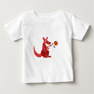 JJ, Känguru-Mutter und Baby mit Basketball T-shirt