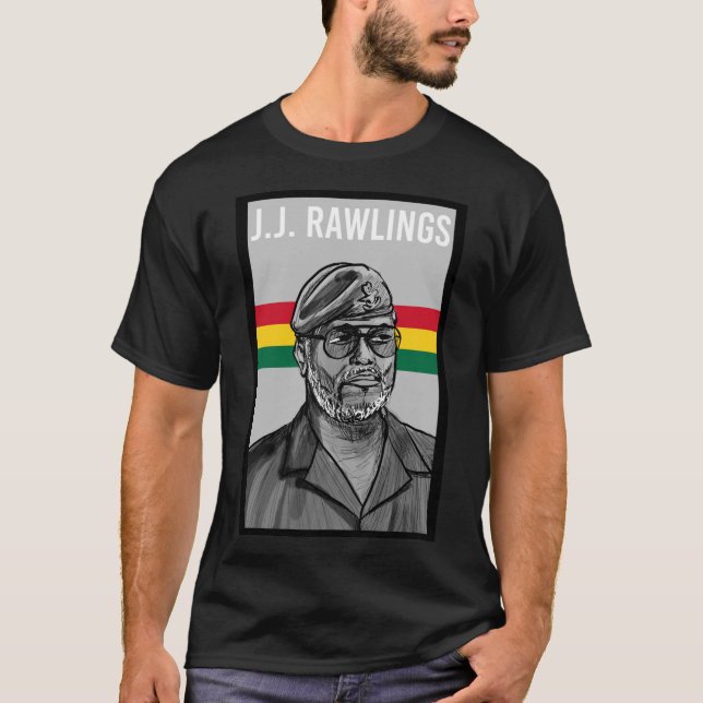 JJ Rawlings Ghana zeichnend Classic T - Shirt (Vorderseite)