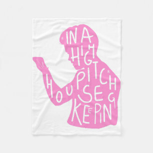 JJs Silhouette-Haushaltszitat in Pastellrosa  Fleecedecke