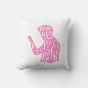 JJs Silhouette-Haushaltszitat in Pastellrosa Kissen