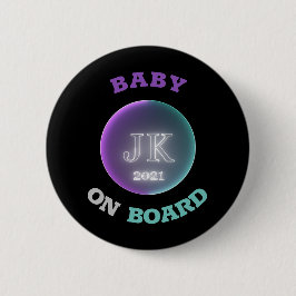 JK 2021 Abzeichen Baby on board Bigger Letters Button
