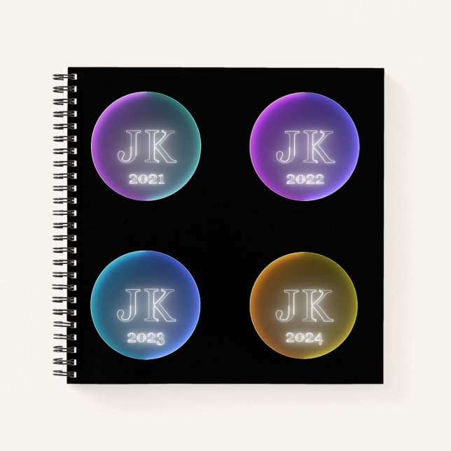 JK Four Year Spiral Book Notizbuch (Vorderseite)
