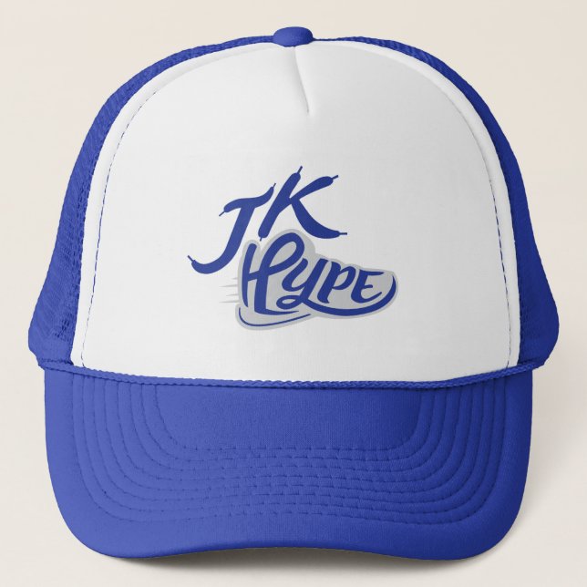 JK Hype Blue Trucker Hat Truckerkappe (Vorderseite)