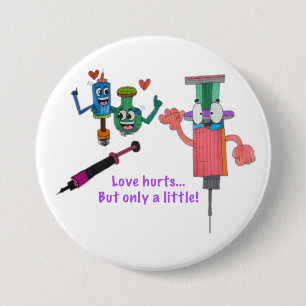 JMCdesign COVID Vaccine Liebe Hurts Button