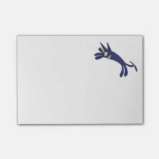 JMCdesign merkt blauer Hundposten-it® 4 x 3 Post-it Klebezettel
