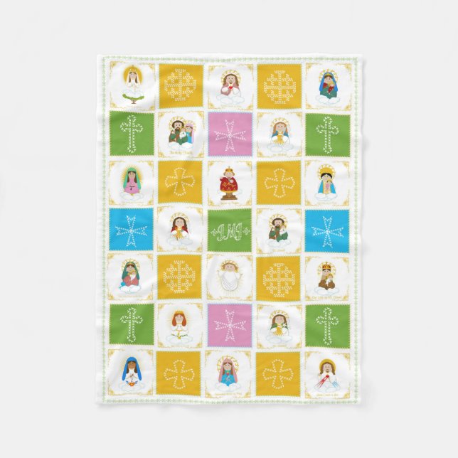 JMJ Niedlich Saint Quilt Fleecedecke (Vorderseite)