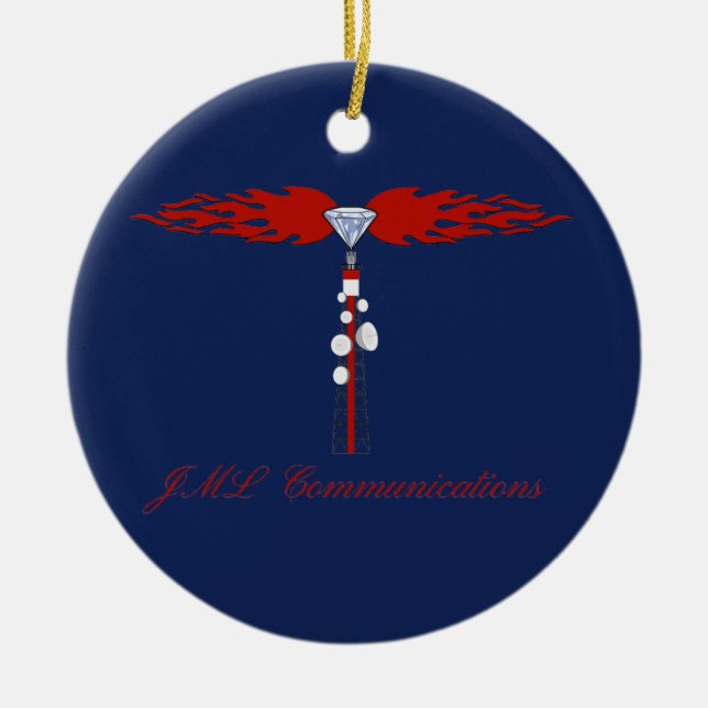 JML Communications Feiertag Keramik Ornament (Vorne)