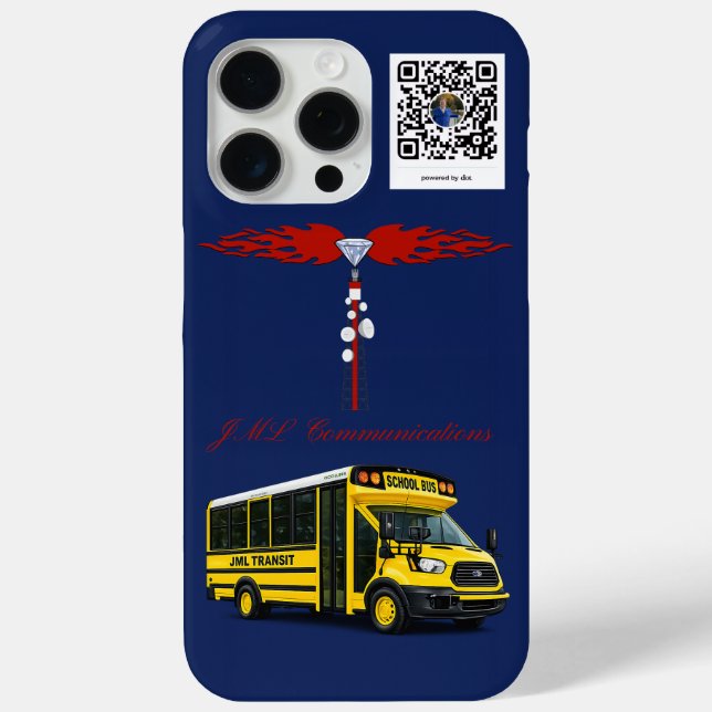 JML Communications Tower Logo & JML Transit Case-Mate iPhone Hülle (Rückseite)