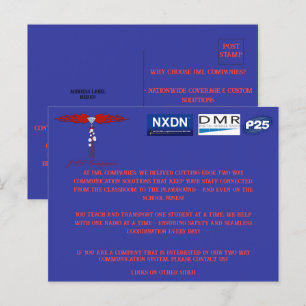 JML Companies Business Postcard (Schulen & Bus) Postkarte