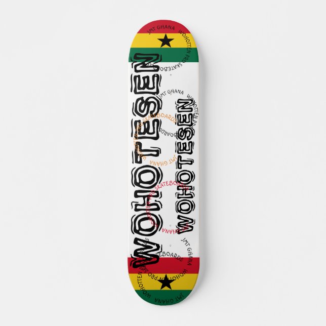 JMT GHANA WOHOTESSEN 7 3/4" Skateboard Deck (Vorne)
