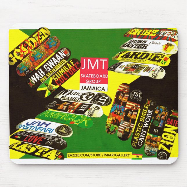 JMT SKATEBOARD JAMAICA Mousepad (Vorne)
