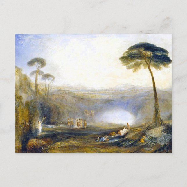 JMW Turner - Die goldene Hügellandkarte Postkarte (Vorderseite)