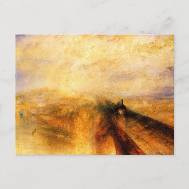 JMW Turner Rain Steam und Speed Postcard Postkarte (Vorderseite)
