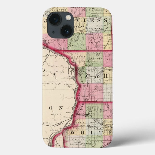 Jo Daviess, Carroll, Whiteside Landkreise Case-Mate iPhone Hülle (Rückseite)