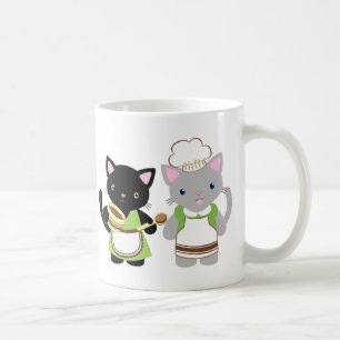 Jo-Jo und Suki Neko Backen-Kätzchen Tasse