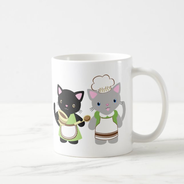 Jo-Jo und Suki Neko Backen-Kätzchen Tasse (Rechts)