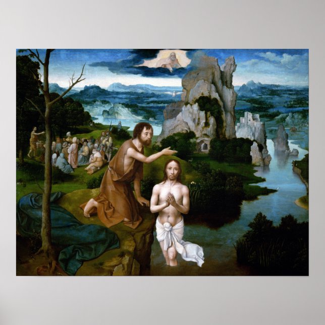 Joachim Patinir Die Taufe Christi Poster (Vorne)