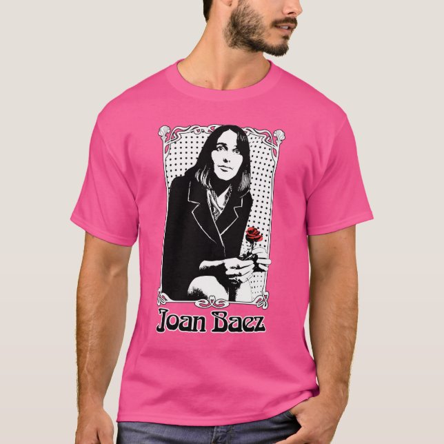 Joan Baez Retro Ästhetik T-Shirt (Vorderseite)