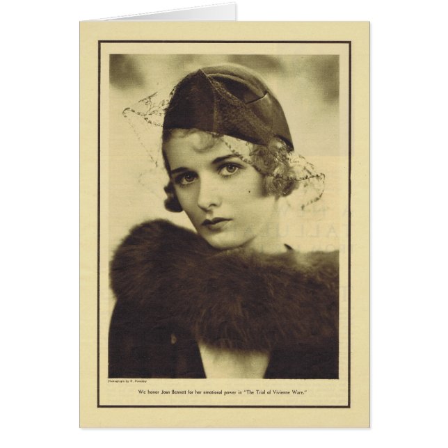 Joan Bennett 1932 Vintages Porträt (Vorne)
