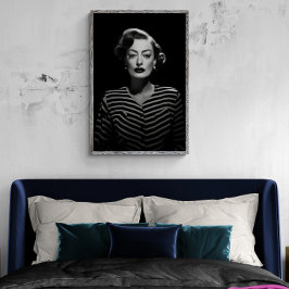 Joan Crawford in noir, black and white poster