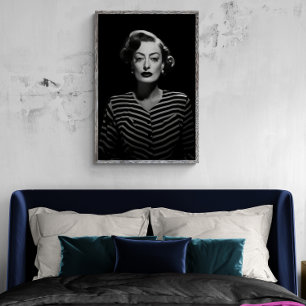 Joan Crawford in noir, black and white poster