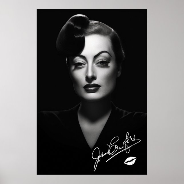 Joan Crawford, schwarz-weiß, noir poster (Vorne)
