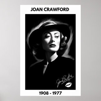 Joan Crawford, schwarz-weiß, noir poster