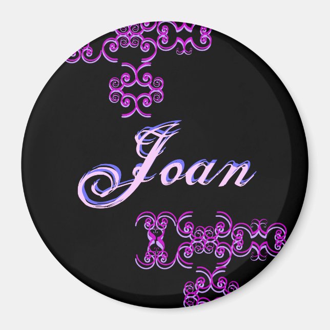 Joan Designer Name Magnet (Vorne)