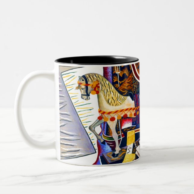 Joan Miro Horse Pipe und Rote Blume Zweifarbige Tasse (Links)